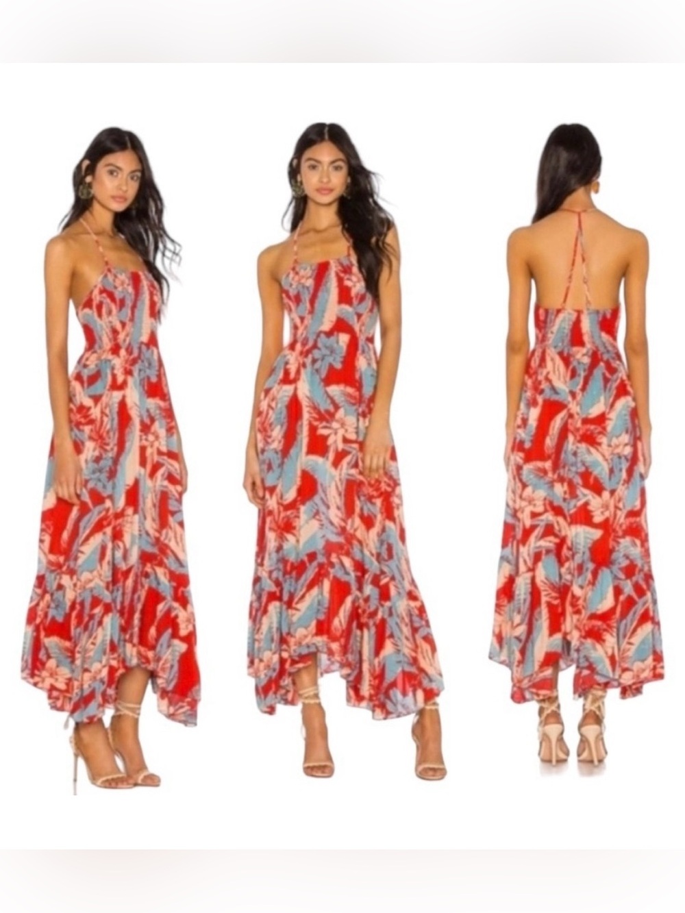 Intimately Free People Tropical Heat Wave - Smoked Halter Maxi Dress